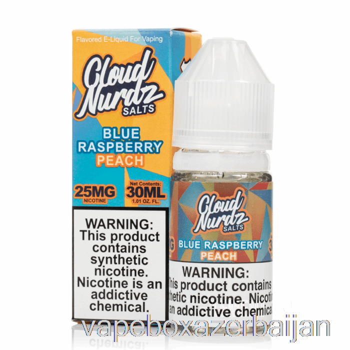 E-Juice Vape Blue Raspberry Peach - Cloud Nurdz Salts - 30mL 50mg